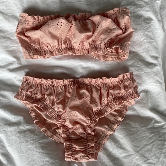 & Other Stories Other - & OTHER STORIES RUFFLE PINK BIKINI